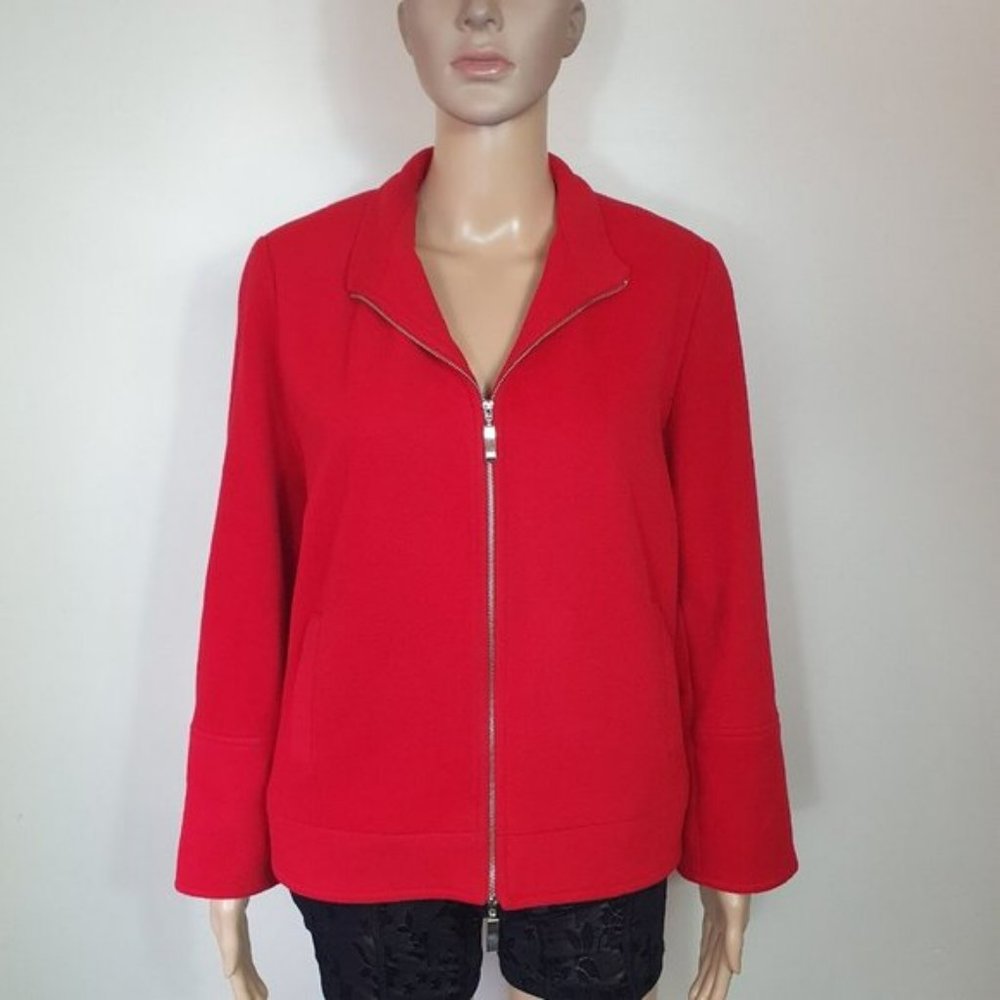 NWOT  jacket coat wool + cashmere Sze 16 red Ignazia stralia Made NEW winter
